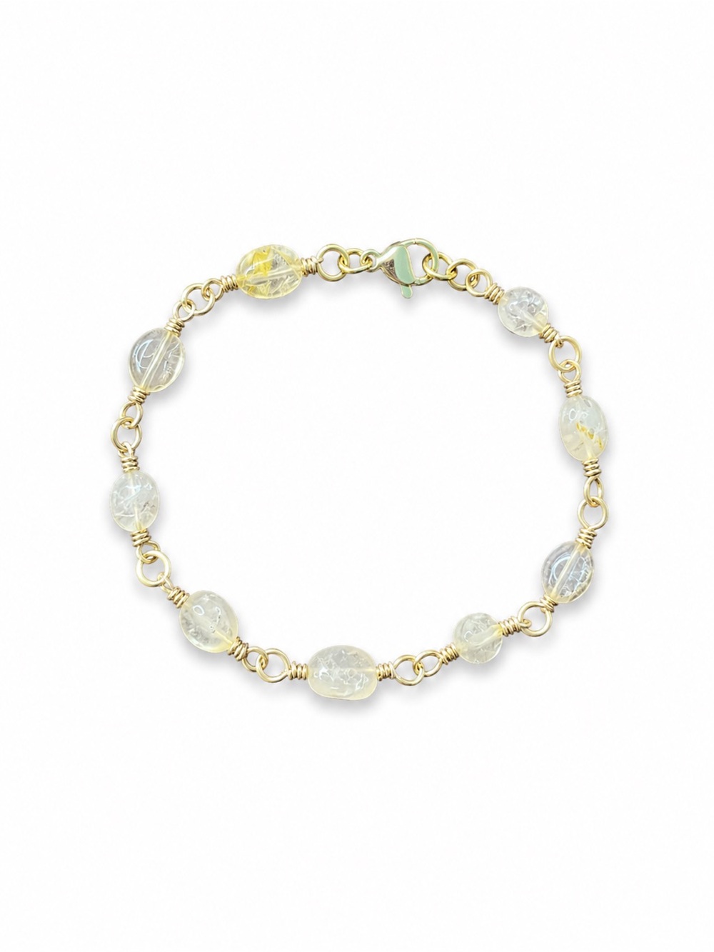Handmade Golden Rutile Quartz Bracelet